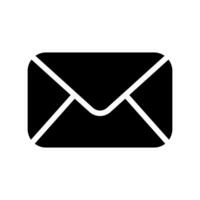 Outline email icon with rounded corners. Envelope pictogram vector