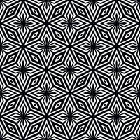Abstract black and white geometric pattern with star shapes vector