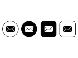 Set of mail envelope icons for business or for web. Email icon buttons vector