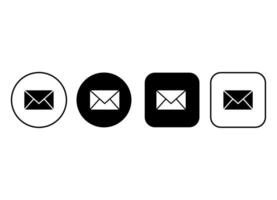 Set of mail envelope icons buttons for website. Email icon button sign vector