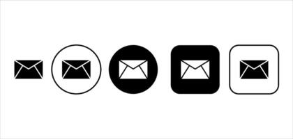Set of mail envelope icons for business or for web. Email icon button sign vector