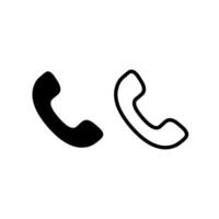 Phone outline icon set for website. Interface icon. Telephone symbol vector