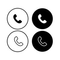 Phone icon buttons set. Call icons. Contact symbols vector