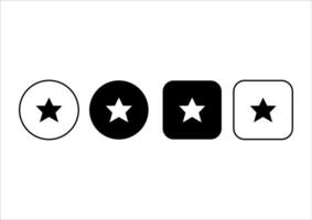 Set of star icons. Simple star buttons collection. Rank symbols vector