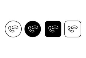 Set of phone icon buttons with talking symbol. Contact icon. Communication icon vector