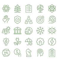 Co2 icons Pixel perfect. Alternative Energy, Eco Friendly and Ecology related line icon set vector
