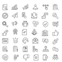Survey icon set. Containing feedback, opinion, questionnaire, poll, research, data collection, review vector
