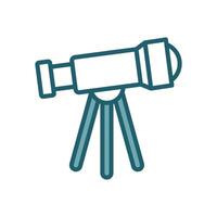 Professional Refractor Telescope with Adjustable Tripod vector