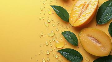 A yellow background photo