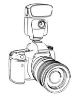 The camera Sketch. vector