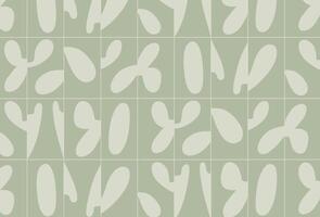 Linear smooth abstract pattern drawing with mint color on green background vector