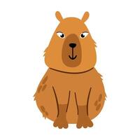 Illustration of a Capybara. White background, isolate vector