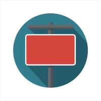 a red sign on a pole with a white background vector