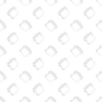 Dough running out of the pan. Doodle style. Seamless pattern. vector