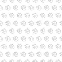 Honey in a clay pot with a dripping drop. Doodle style. Seamless pattern. vector