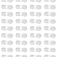 Factory skein of thread. Doodle style. Seamless pattern. vector