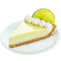 A slice of lime pie on a plate png