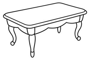 Its a simple rectangular coffee table vector