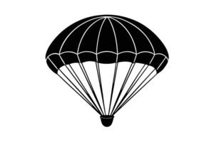 Black and white parachute graphic design. vector