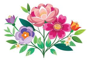 Floral bouquet design perfect for spring-themed projects. vector