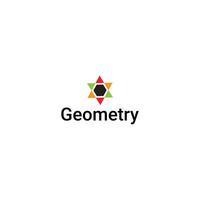 Triangle and hexagon modern logo design vector
