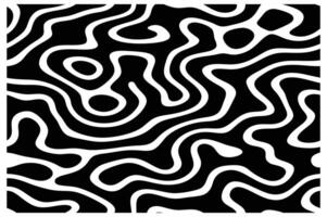 Modern Abstract Geometric Waves in Black and Cream vector