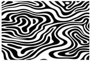 Black and Cream Abstract Pattern with Organic Curves vector