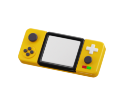 Handheld game console 3d render concept of game console, portable Game console icon illustration png