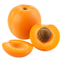 Apricot Whole and Sliced png