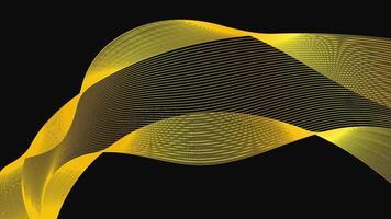 Abstract backdrop with luxury golden waves on dark background. Modern background vector