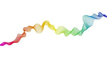 Abstract backdrop with colorful wave gradient lines on white background. Modern technology wave design vector