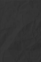 Black clean paper background. Vertical crumpled empty paper template for posters and banners. illustration vector