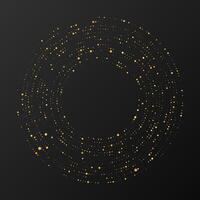 Abstract gold glowing halftone dotted background. Gold glitter pattern. Circle halftone dots. illustration vector
