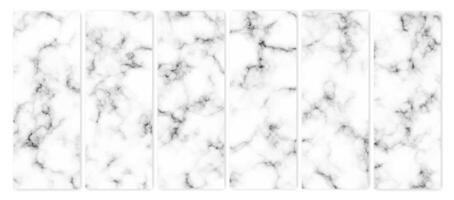 Marble texture background. Set of six abstract backdrops of marble granite stone. illustration vector