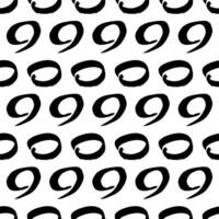 Seamless pattern with black hand drawn brush scribble circles shape on background. Abstract grunge texture. illustration vector