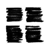 Scribble with a black marker. Set of four doodle style various scribbles. Black hand drawn design elements on white background. illustration vector