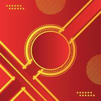 Red and yellow color gradient abstract dynamic background futuristic design vector
