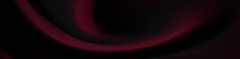 Abstract dark background with a flowing red curve vector