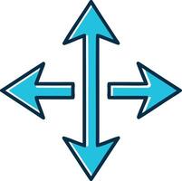 Directional Arrows Icon Representing Choice and Navigation in a Modern Flat Illustration for Business Strategy and Decision Making Concepts vector