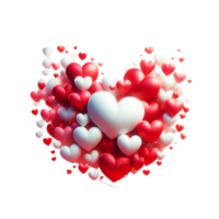 valentine's day hearts on transparent background png