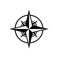 A black and white compass symbol on a white background vector