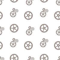 Seamless pattern with gears on a white background vector