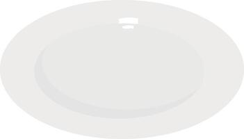 simple, redondo, blanco plato vector