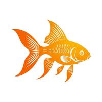 Gradient Goldfish Side View Design vector