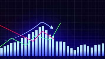 Market data analysis infographics, charts and diagrams, animation video