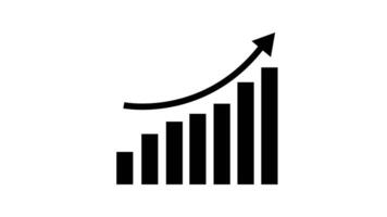 2d animation graph diagram bar chart business economy progress financial with alpha channel video