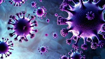 Detailed 3D render of a virus at the microscopic level Ideal for medical or scientific presentations and educational content video