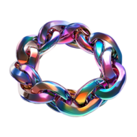 a colorful chain link bracelet on a transparent background png