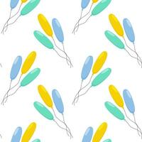 Colorful balloons in a playful arrangement on a white background vector