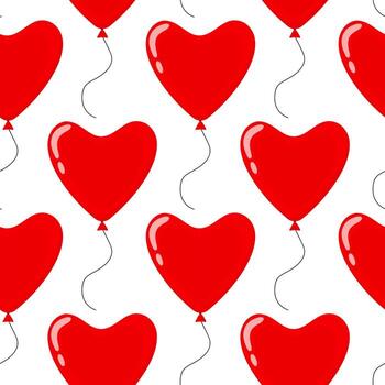 rojo en forma de corazon globos crear un festivo modelo Perfecto para celebraciones y eventos vector